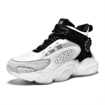 Breathable Comfortable Men's Sneakers Anti Slippery Wear Resistant Male Sports Running Shoes High Top Soft Basketball Boots
